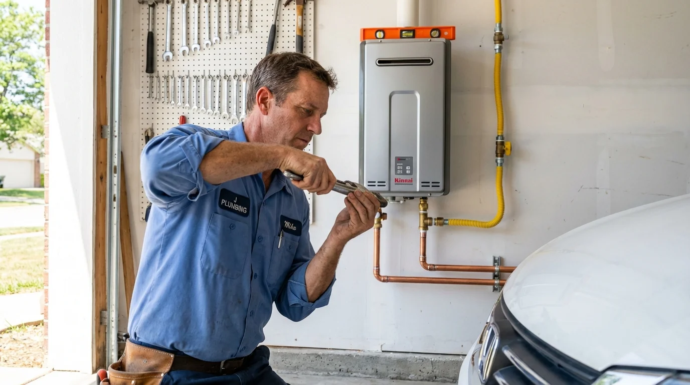 Tankless water heater installation by a Johns Plumbing LLC plumber in Malta